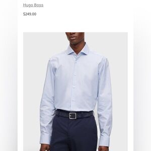 Hugo Boss Light Blue Joe Spread Performance, Stretch Dress shirt, XL/17.5 NWT